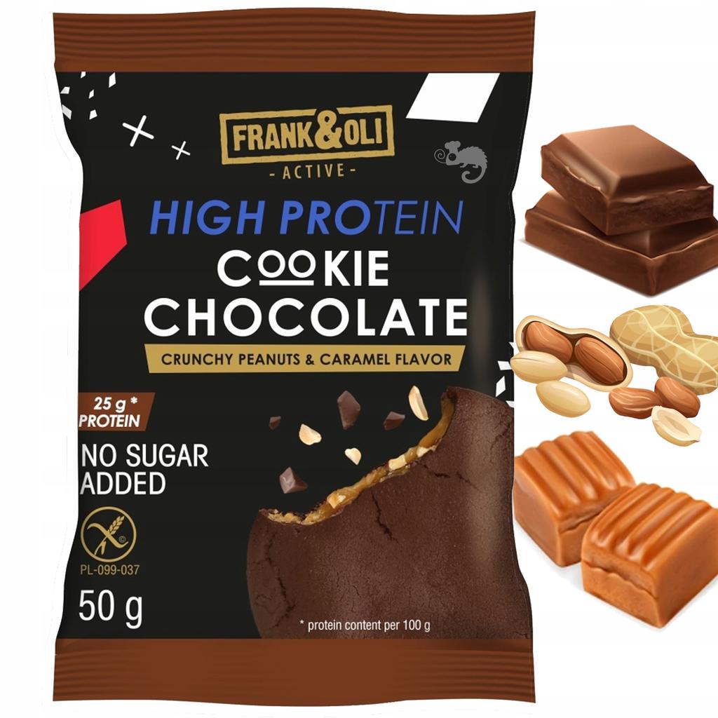 FRANK&OLI Protein Kurabiye KURABİYE ÇİKOLATA Çıtır Fıstık & Karamel