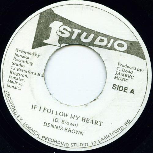 

7inch Record DENNIS BROWN - If I Follow My Heart NONE Studio One Jamaica Reggae, Ska & Dub Used