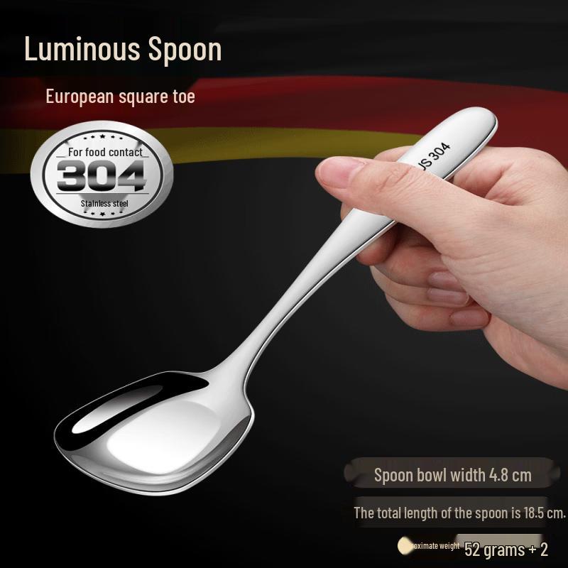 QW Korean Style 304 Stainless Steel Long Handle Spoon
