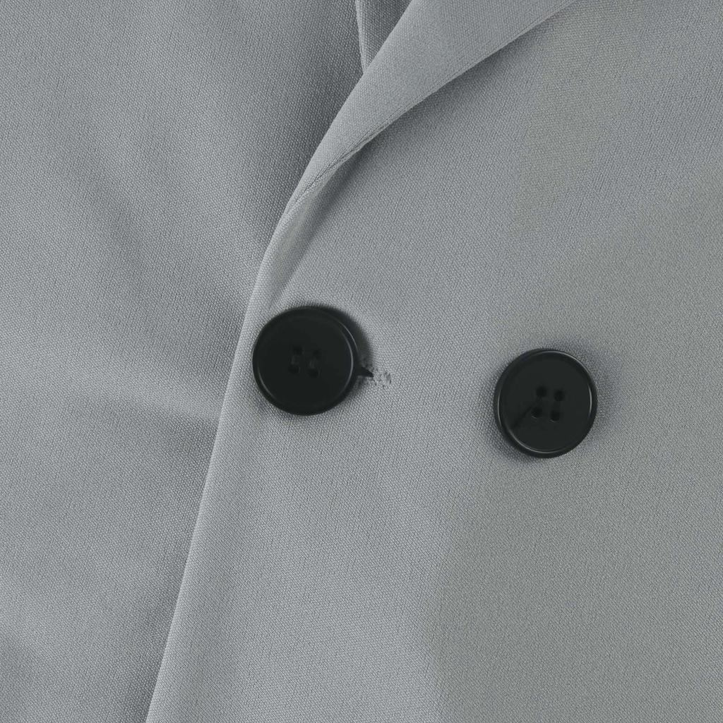 Jachetă de damă cu rever Culoare uni Decorație cu nasturi Cardigan subțire