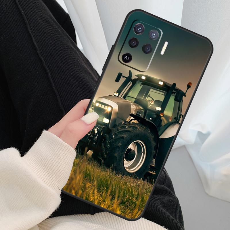 Farm Tractor Case For Oppo A96 A76 A16 A60 A98 A58 A78 A18 A38 A80 A40 A77 A57 A17 A74 A54 A94 A15 A5 Pro