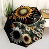 1pc Yin-Yang Floral Harmony Umbrella with Plastic Handle,Suitable for All Seasons Home Travel Outdoor UmbrellaB1585