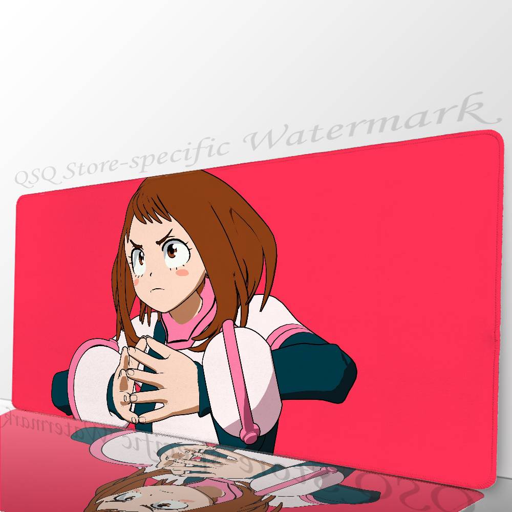 Ochaco Uraraka Anime My Hero A-Academia Mousepad Mouse Mat Desk Mat With Pad Gaming Accessories Prime Gaming XXL Keyboard Pad