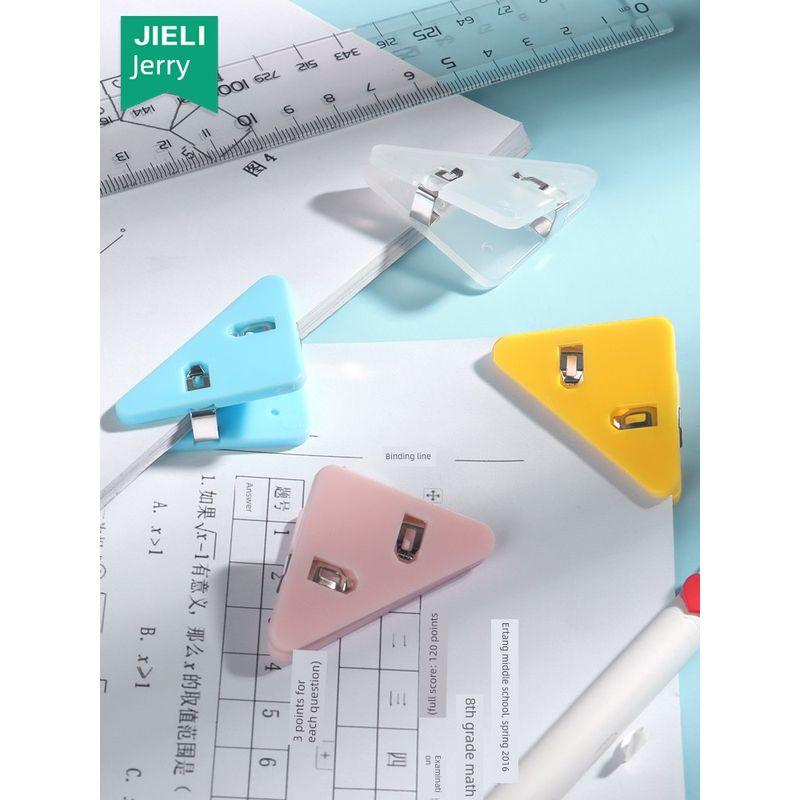 Minimalist Bill Folder Transparent Color Plastic Office Storage Mark Organize Fantastic Test Paper Clip 90 Degree Clip Stationery A4 Test Paper Clip