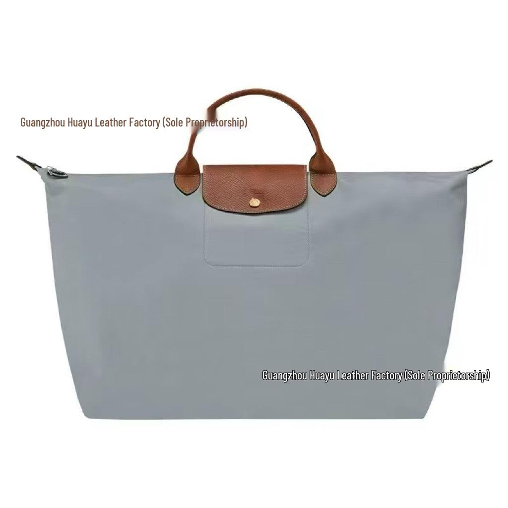 High-Quality Dragon-Inlaid Cowhide Travel Bag: Large, Lightweight, Waterproof Nylon Shoulder Handbag