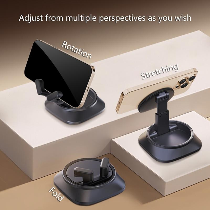 Foldable Car Phone Stand with 360 Degree Rotating for Optimal Viewing Angle and Universal Compatibility for All Smartphones