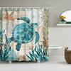 Animals Octopus Wolf Lion Seahorse Turtle Shower Curtains Bathroom Curtain Frabic Waterproof Polyester Bathroom Curtain Hooks