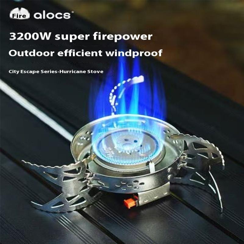 ALOCS Outdoor Camping 3200W Split Stove - Copper Burner, 320g Ultralight High Altitude Camping/Hiking
