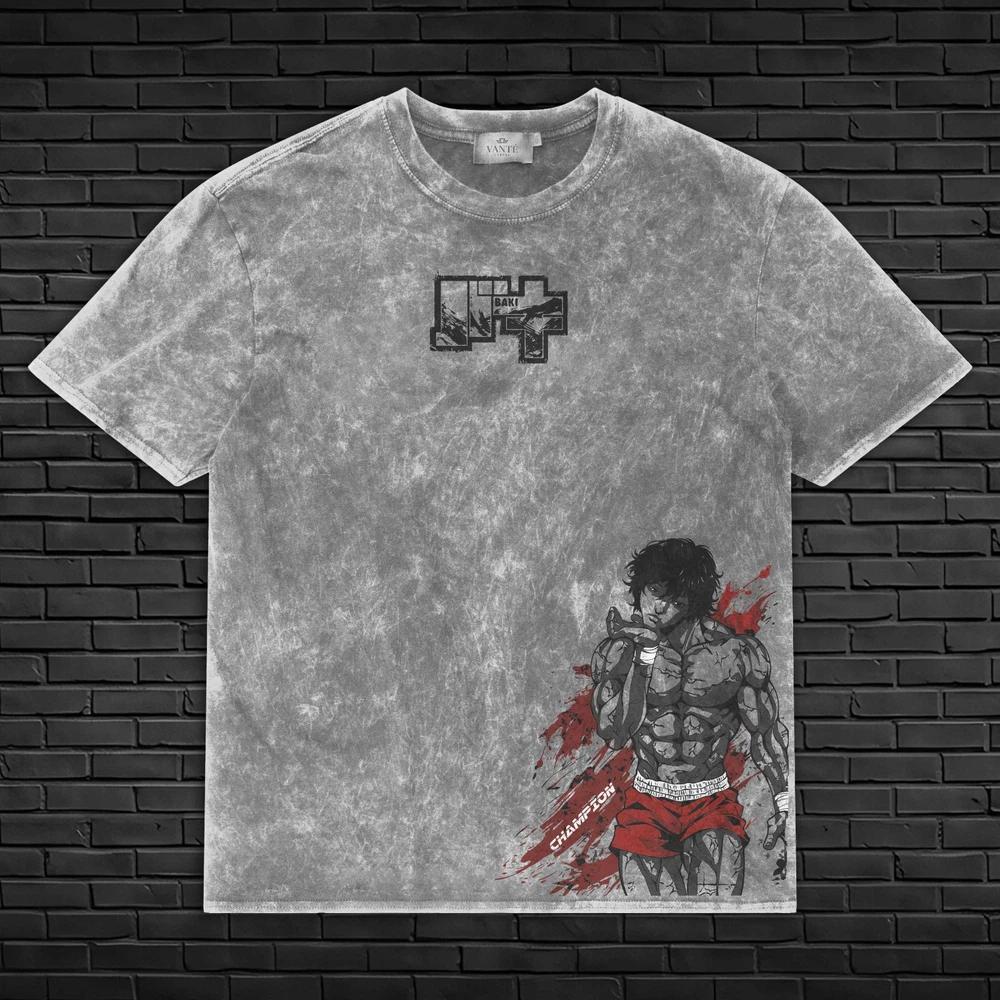 Boxer Gym Pump Cover Anime TShirt Acid Wash Heavyweight Graphic Tee XL