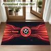 Crystal Velvet Square Rug Custom NameSheffield United FC Pattern Non Slip Home Floor Decor Rug