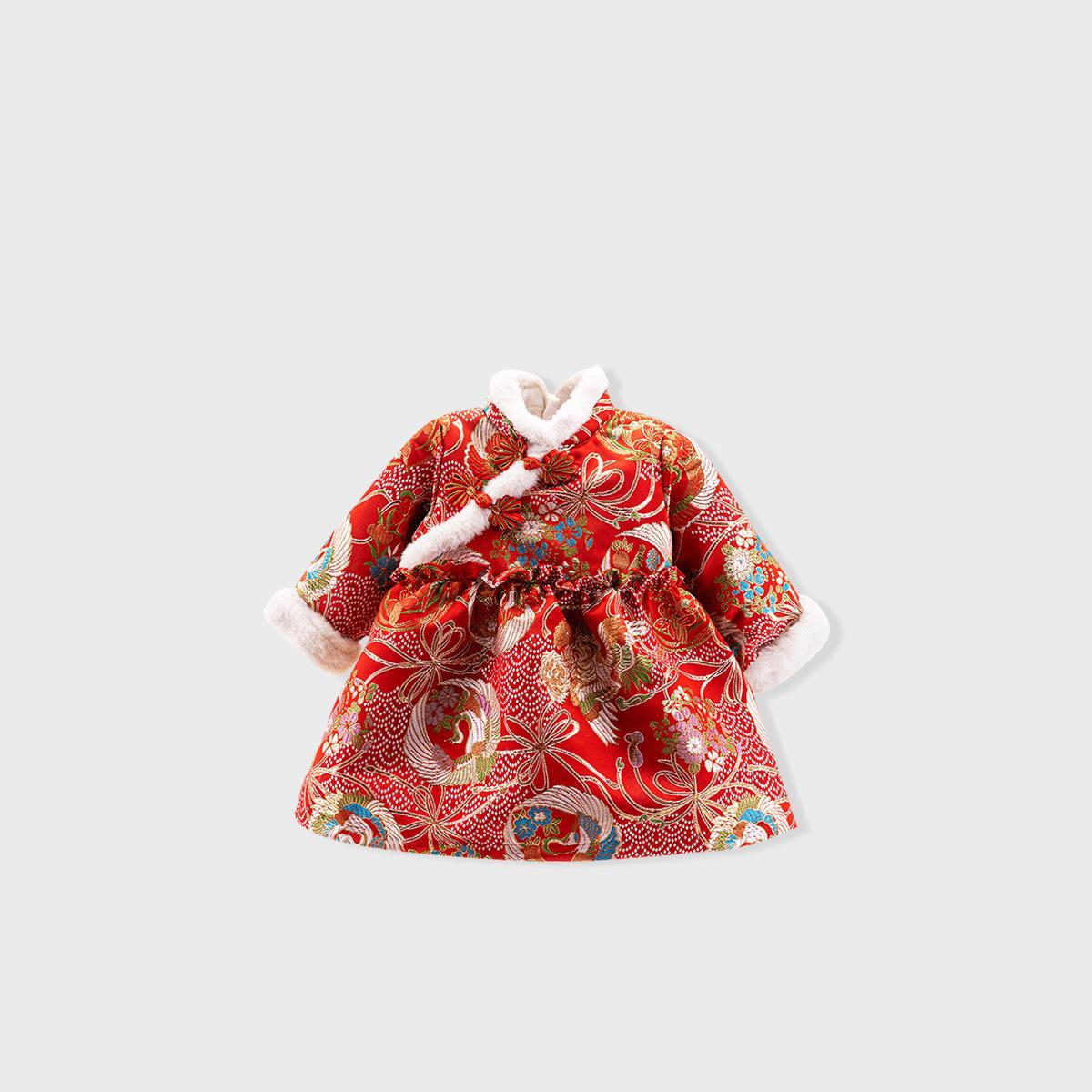 Red Cotton Baby and Toddler Jacket for New Year and First Birthday 90 cm красный