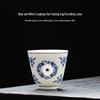 Blue & White Antique-Style Gongfu Tea Set: Teapot, Lid, Bowl, Teacup, Fairness Cup, Filter, Custom Logo Available