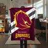 Brisbane Broncos Flanelldecke mit Aufdruck, Hohe Qualität, Bequem für alle Jahreszeiten, Heimdekoration, Wärme und Komfort