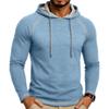 Men's Long Sleeve Hoodie Pullover Lightweight Athletic Sweatshirt with Drawstring Hood and Raglan Sleeves for Outdoor Sports and Casual Wear