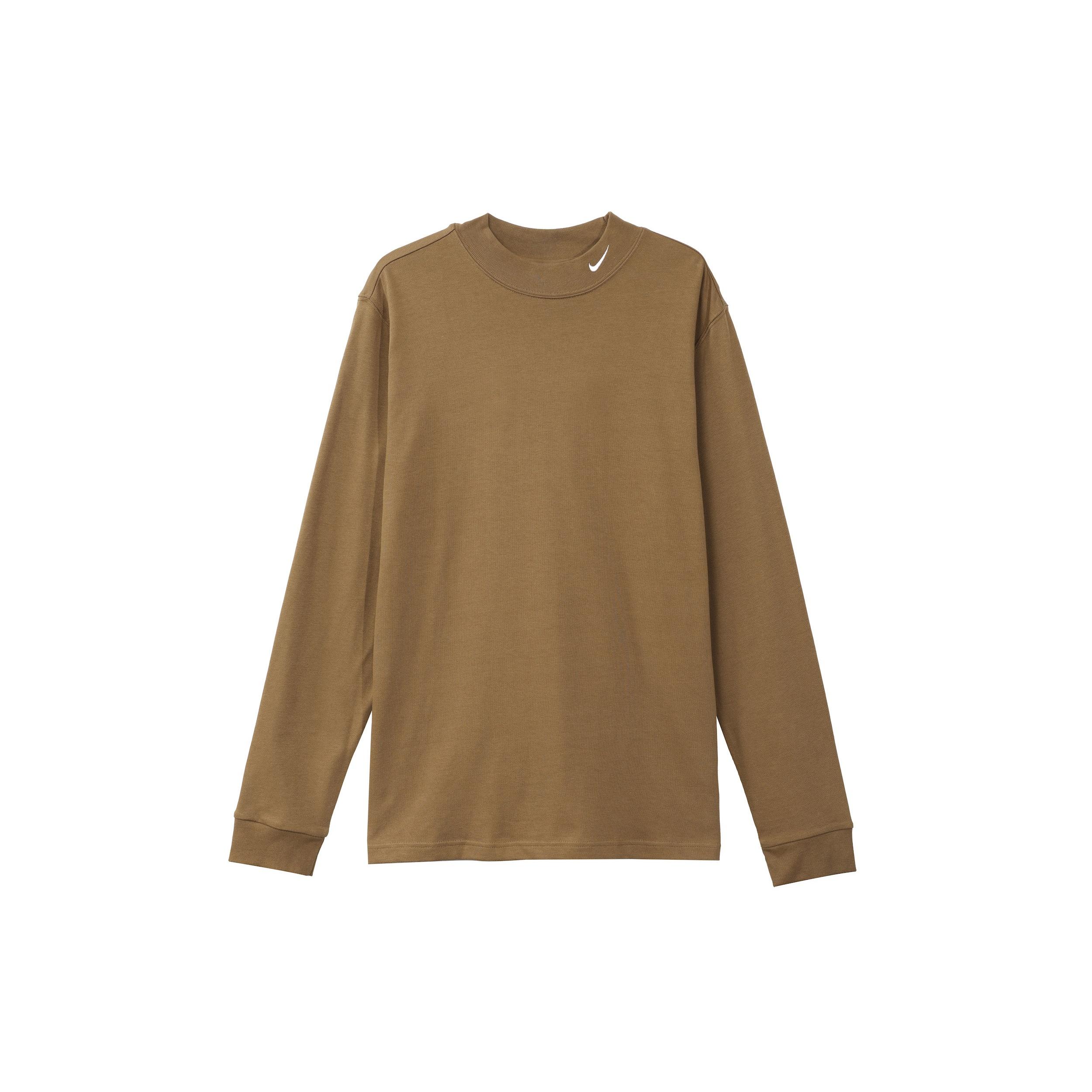 Nike AS M NL LS MOCK NECK SHIRT Brown White Men s DX5869-270 XXL
