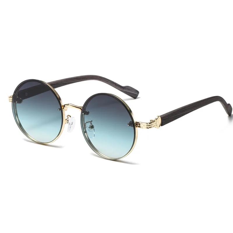 Men Classic Metal Sunglasses Fashion Trendy Uv400 Eye Protection Sun Glasses Women Unisex Retro Vintage Punk Goggle Shades