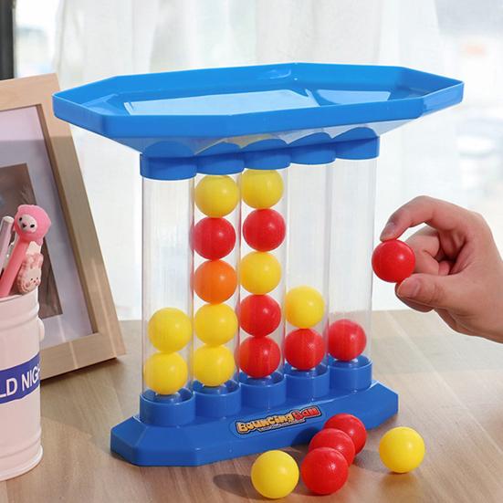 Kids Bouncing Ball Board Game Adults Kids Family Party Multi-players Interactive Four-Line Colorful Ball Shots Desktop Game Toddlers Gift