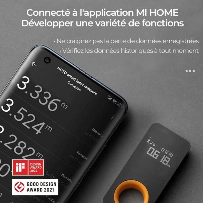 Télémètre Laser Numérique Bluetooth,Mètre Laser Rechargeable,0,05 30m,Précision ±2 mm,m/ft + en Unités Commutables,Charge de Type
