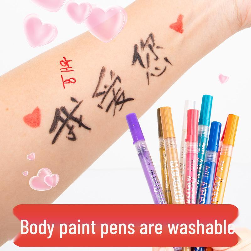 Washable Body Graffiti Pen for Face and Hand Painting - Erasable Fun Game Prop