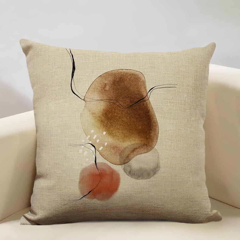 Geometric Abstract Lines Constitute The Perfect Pattern Art Decoration Cushion Cover Bedroom Sofa Office Pillow 45x45cm Linen