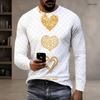 Men Plus Size Crew Neck Long Sleeve Shirt Black Gothic Skull And Wolf Graphic Top