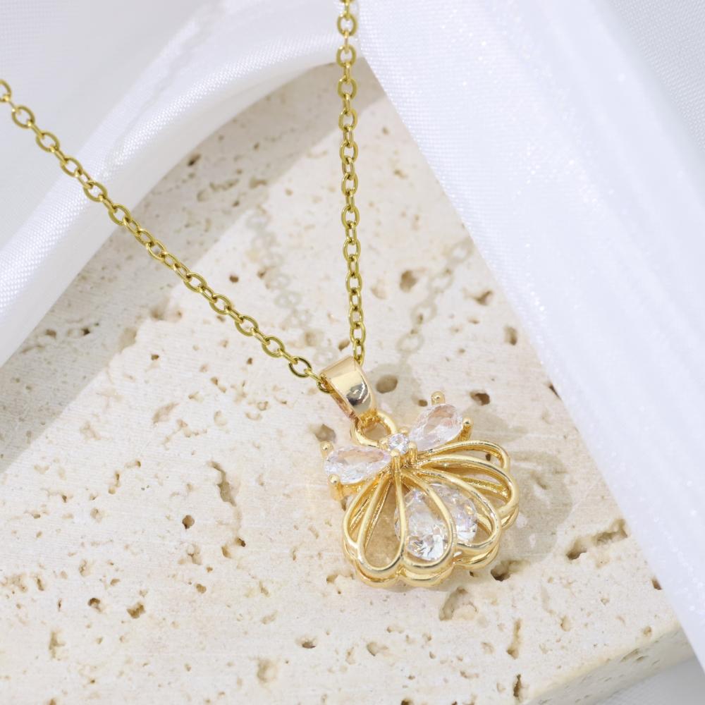Simple Shell Shape Pendant Necklaces for Women Fashion Zirconia Necklace Wedding Party Jewelry Accessories