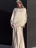Satin Drape Long Skirt & Waist-Cinch Summer Dress for Women 2025