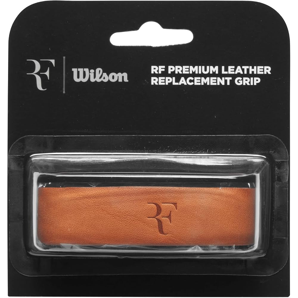 Wilson RF Leather Replacement Grip Tape Black 1 Piece for Tennis and Badminton