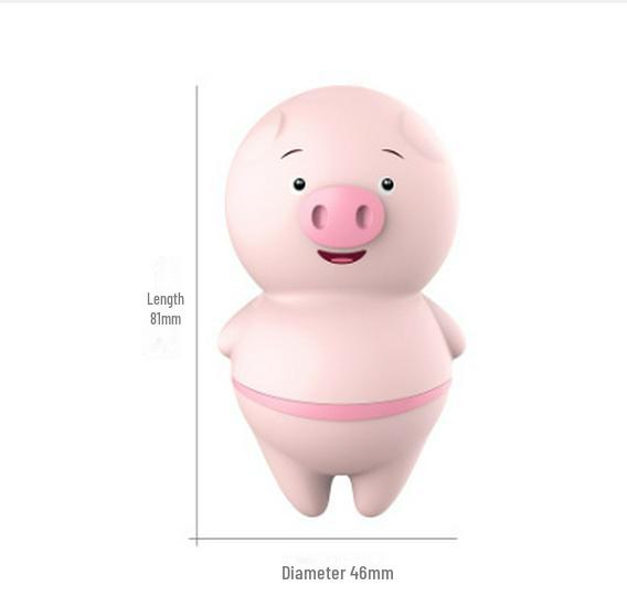 Leshe Cute Pig Wireless Rechargeable Vibrating Egg: Variable Licking & Sucking Massage for Female Pleasure.
