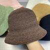 Spring and summer new handmade crochet bucket hat thin breathable sunscreen casual versatile face small bucket hat