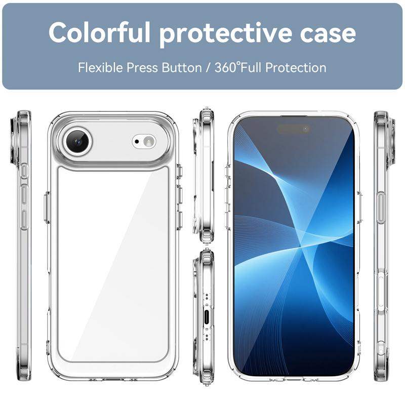 Transparent Phone Case For iPhone 17 Air Case Anti-knock Silicone Colorful Back Cover iPhone 17 Air Case For iPhone 17 Pro Max
