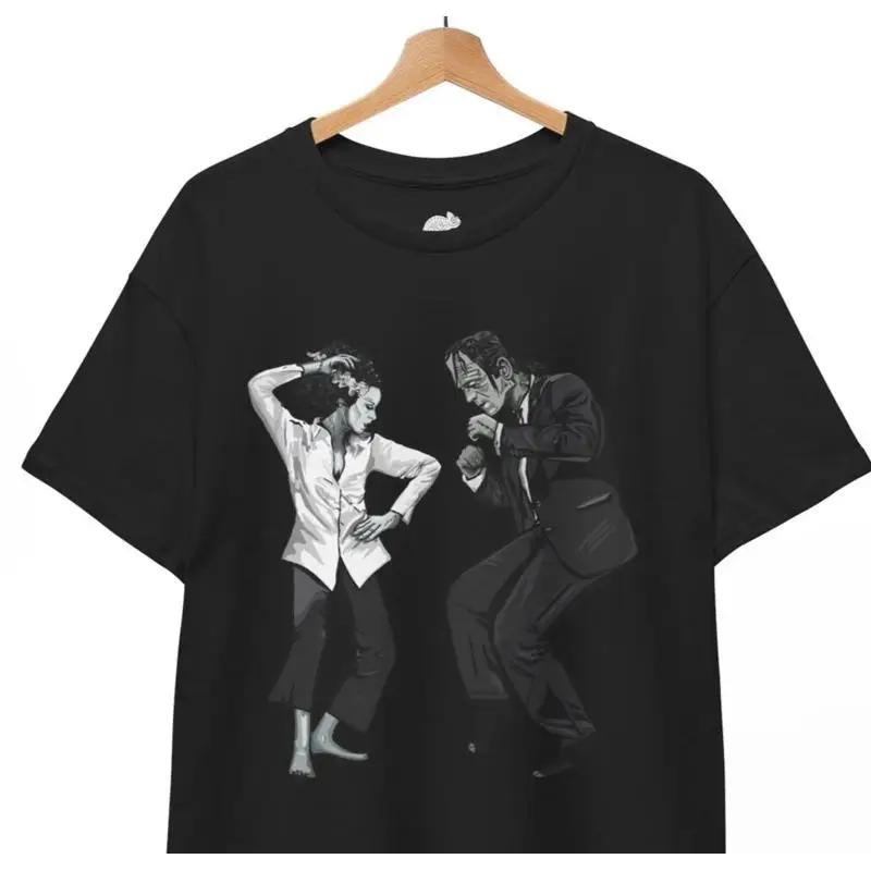 

Frankenstein T-Shirt The Bride Horror Monster Movie Pulp Fiction Dance, Unisex S разноцветный