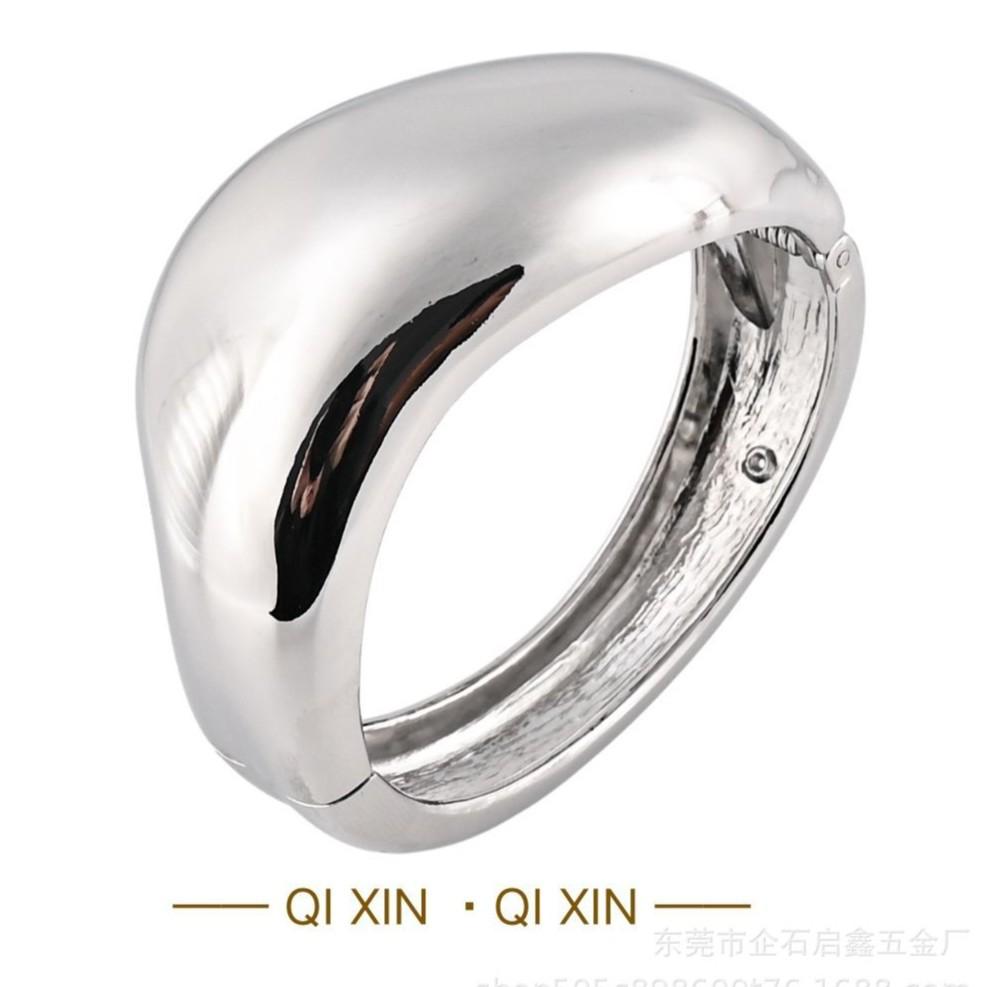 Jewelry Wide Glossy Irregular Wave Alloy Bracelet Bracelet Factory