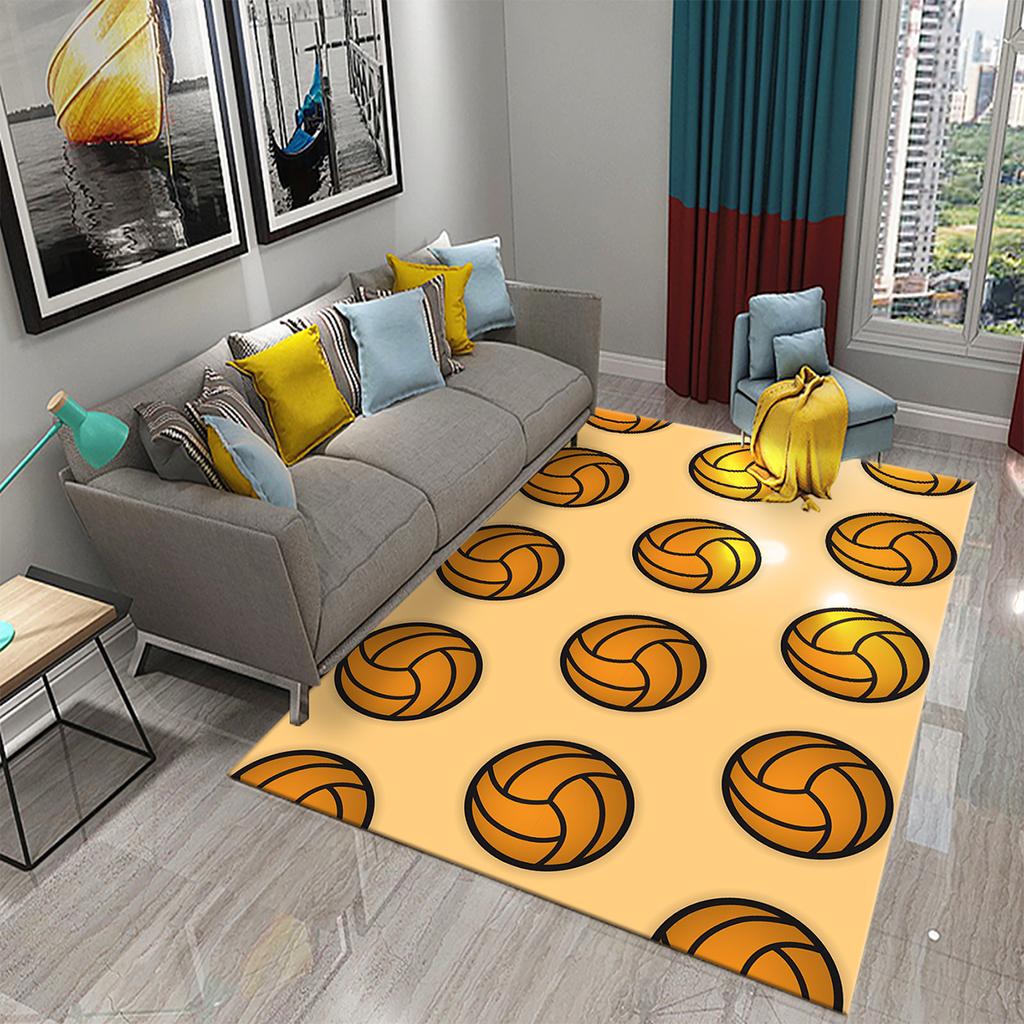 3D Fashion Volleyball Pattern Carpet for Living Room Bedroom Kitchen Bathroom Door Entrance Anti-slip Large Carpet Home Decor