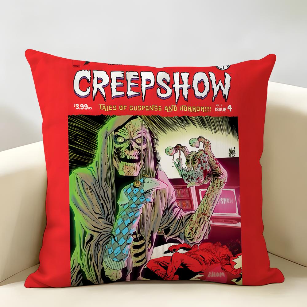 CCreepshow Movie Terror Cushion Cover Natural Linen Organic Fabric DoubleSided Printing Room Sofa Decor Pillow Case
