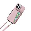 Zipper Crossbody Cards Bag Leather Wallet Case For iPhone 15 Pro Max 13 14 Plus 12 11 7 8 SE 2022 Lanyard Pocket Purse Cover