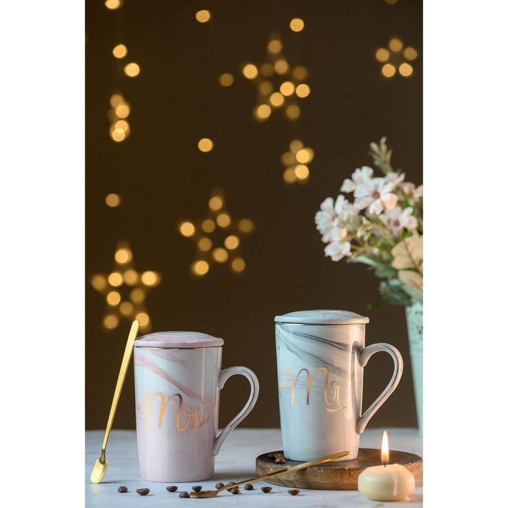 Kaffeetasse, Hochzeitsgeschenke für die Hochzeit, Hochzeitsgeschenk für Paare, Paargeschenk, Weihnachtsgeschenke, Mr & Mrs Set mit 2 Kaffeetassen