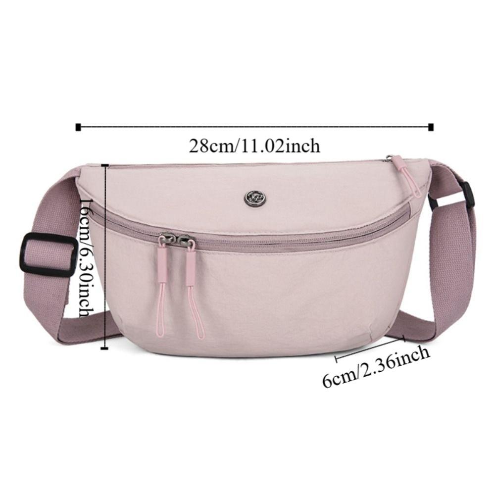 Casual Nylon Shoulder Bag Wide Shoulder Strap Dumpling Bag Oxford Cloth Crossbody Bag  Travel