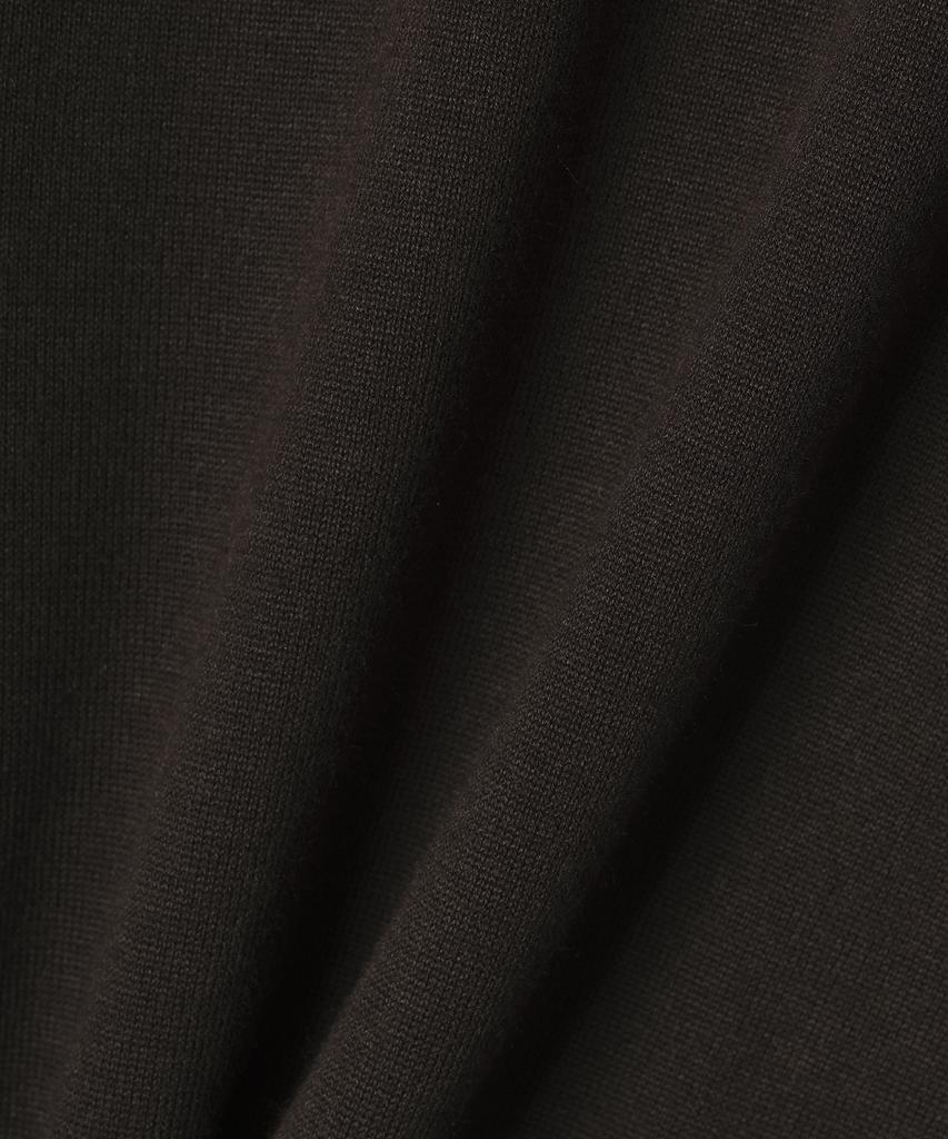 NOIRER Silk Wool Blend Deep V-Neck Knit (Brown)