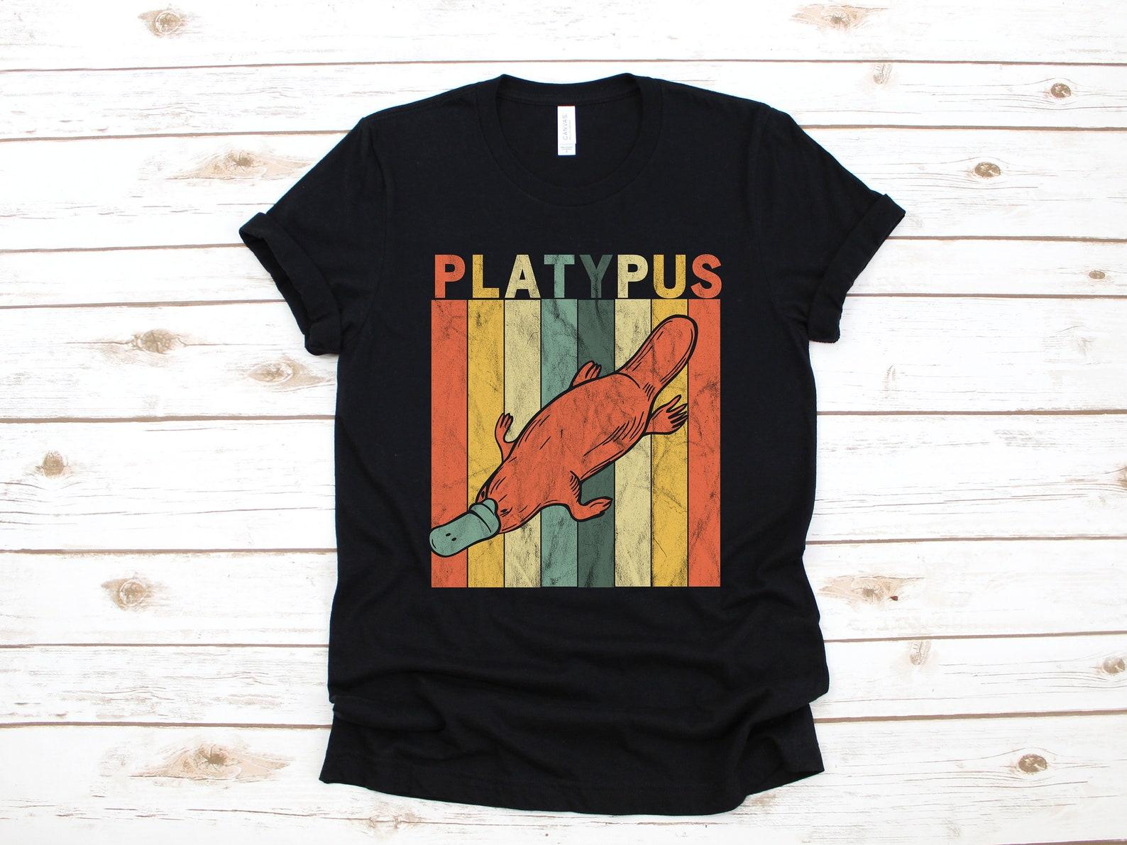 Platypus Shirt, Retro Platypus T-Shirt, Platypus Tank Top, Zoo T-shirt, T-shirt,T-shirt, Cute Platypus Kids Tee S