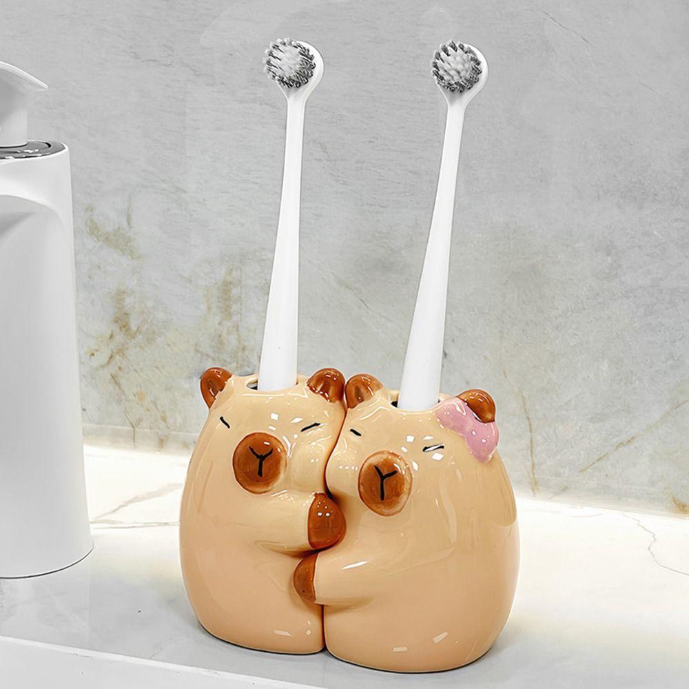 Cartoon Couple Toothbrush Rack Creative Electric Toothbrush Stand  Home Decor