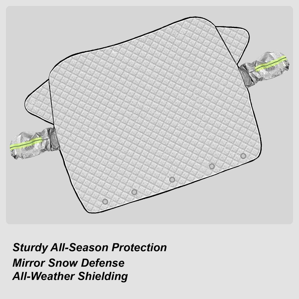 Windshield Snow Cover Foldable All Weather Heavy Duty Magnetic Automotive Snow Cover Ice Guard For Vehicle Truck SUV RV Sedan