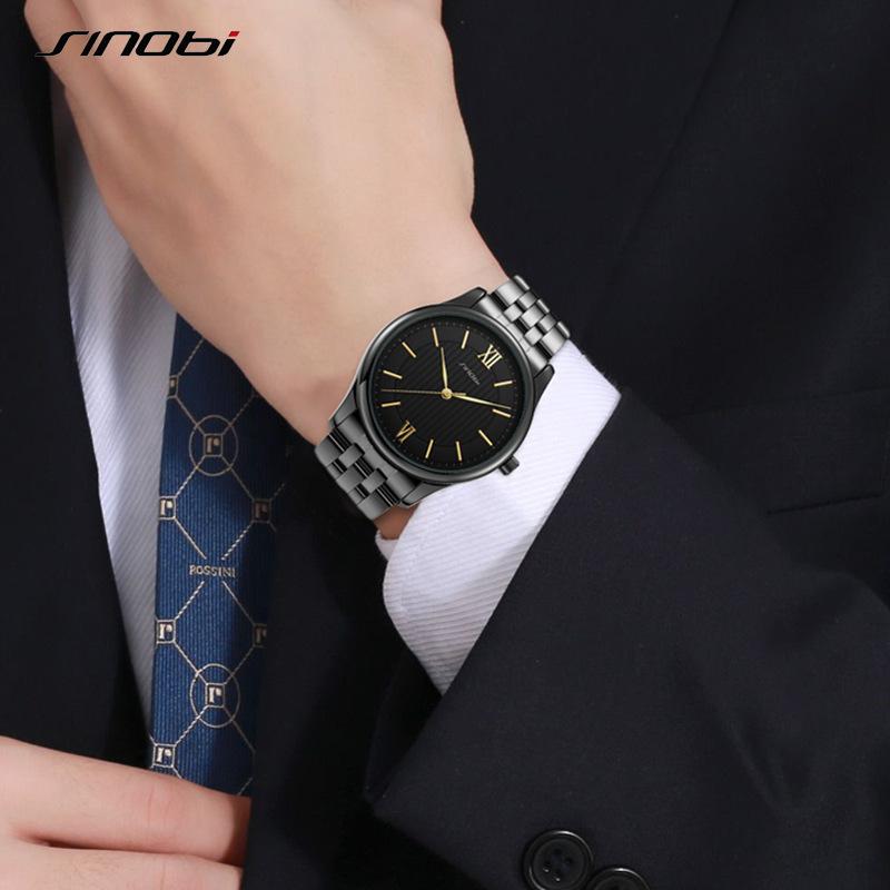 Couple Watch Business Fashion Men'S Watch Women'S Watch Quartz Watch Waterproof Steel Belt 9833