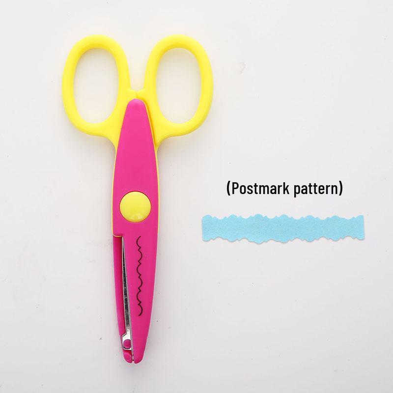 Children's Safety Scissors for Crafting, Ages 3-6: Fun Lace and Photo Cutting Tools for Kindergarten and DIY Albums