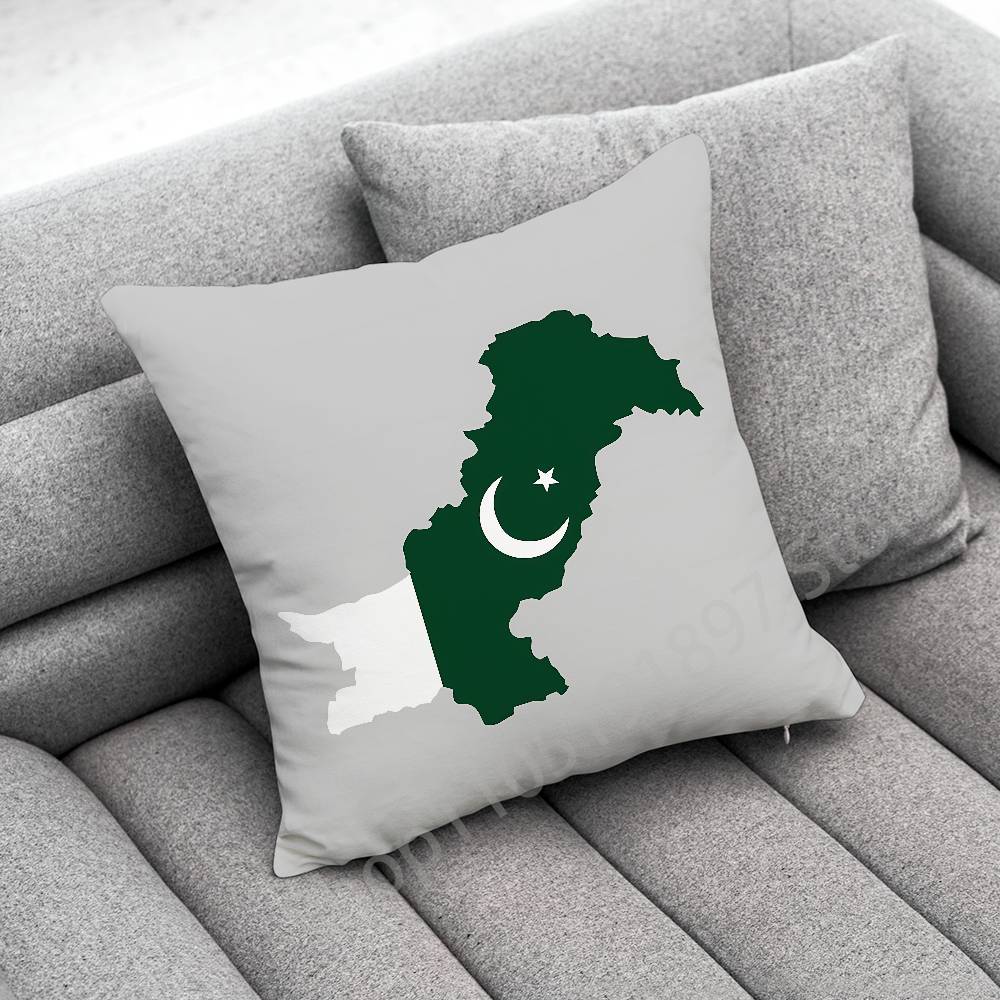 

Pakistan Passport Map Flag Throw Pillow Case For 30cm 40cm 45*45cm 50cm 55cm Square Sofa Pillowcase Shell 30cmx30cm