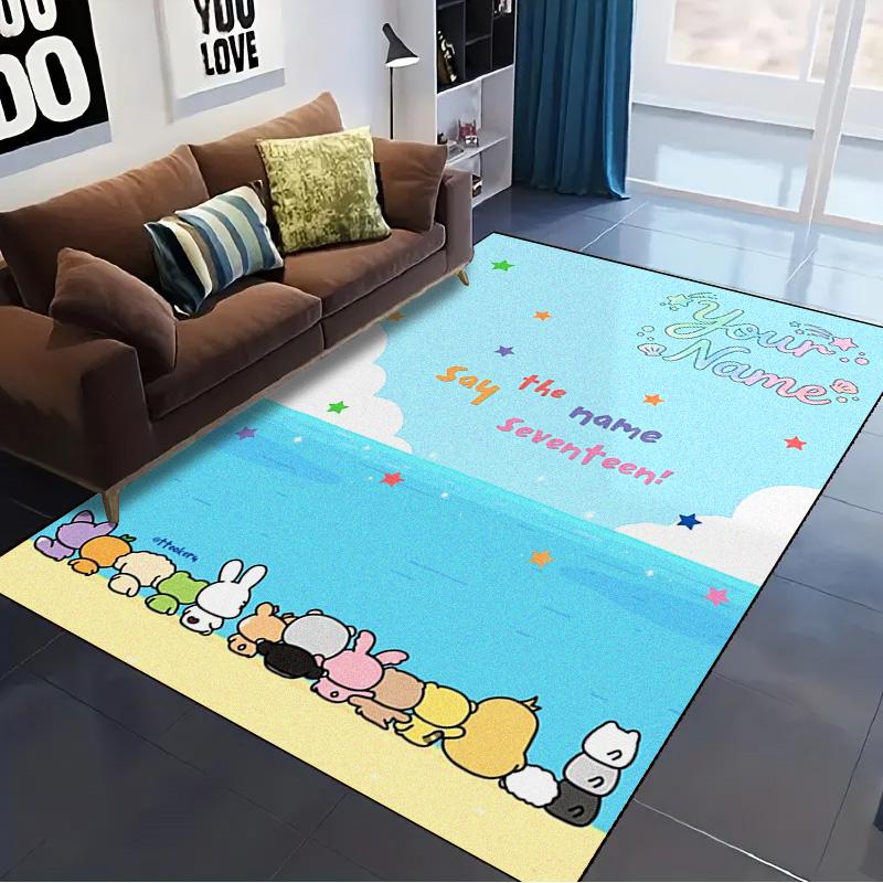 Name Custom Seventeen Carpet Rug for Living Room Bedroom Home Sofa Decoration,Kids play Non-slip Floor Mat