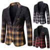 Mens  Winter Prints Formal Blouse Long Sleeve Top Jacket Coat