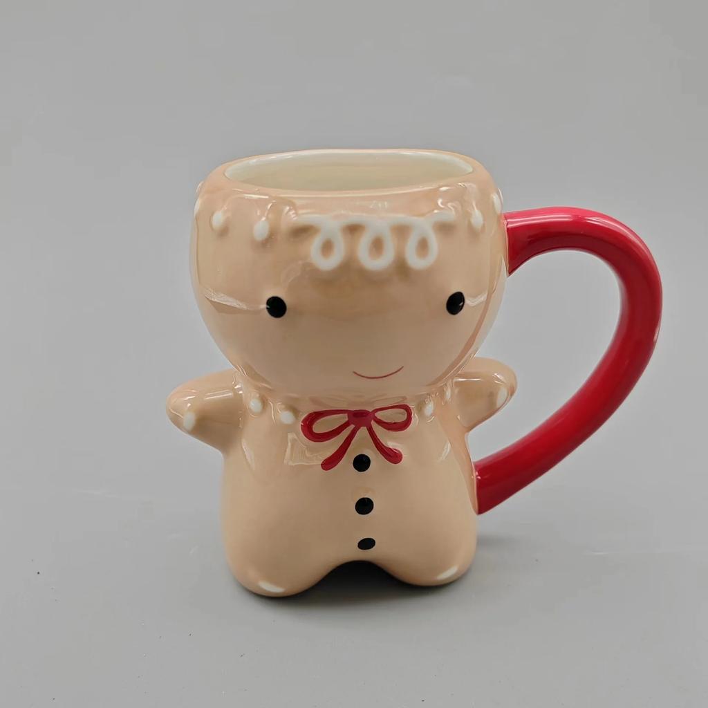 300ml Christmas Gingerbread Man Mug Ceramic Mug Biscuit Mug Drinkware Gifts