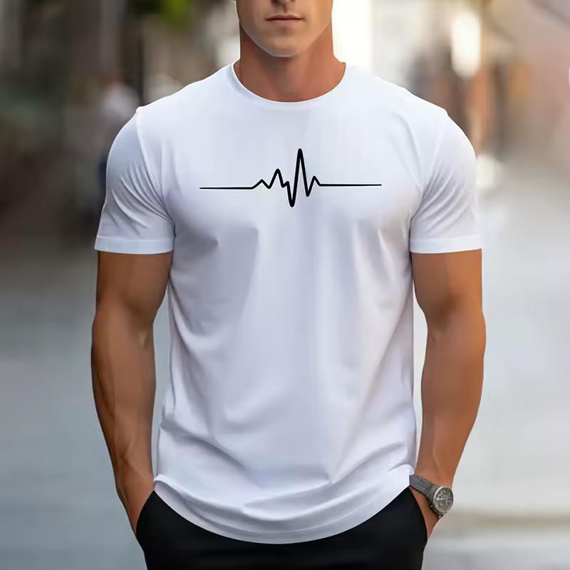 

Мужская 3D Простая Дышащая Футболка с Коротким Рукавом и Круглым Вырезом, Повседневная Футболка с Принтом Букв, Модная Уличная Темпераментная Футболка 6XL