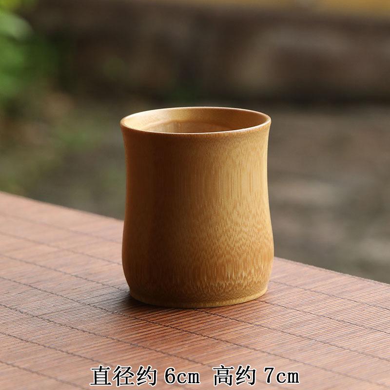 Bamboo teacup new household bamboo cup Chinese bamboo tube tea water cup bamboo wine cup Bamboo reverse cup (small size)